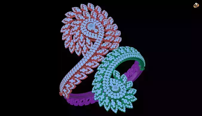 bracelet colorful diamond ring