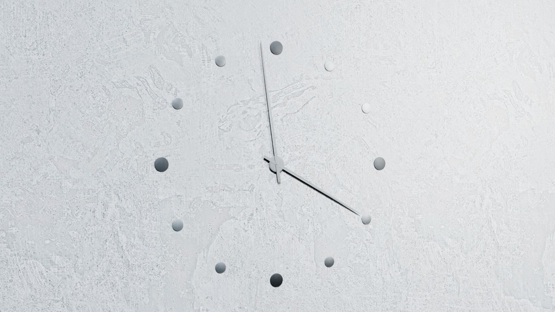 Animated Metallic Wall Clock with Dots 3D model_3