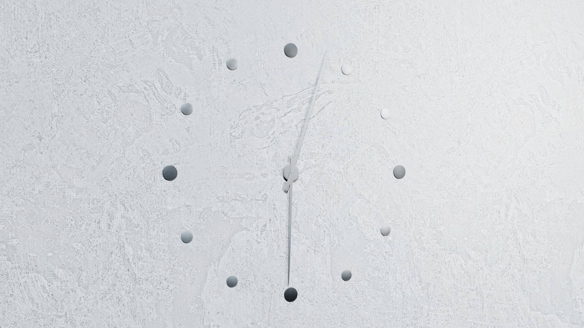 Animated Metallic Wall Clock with Dots 3D model_7