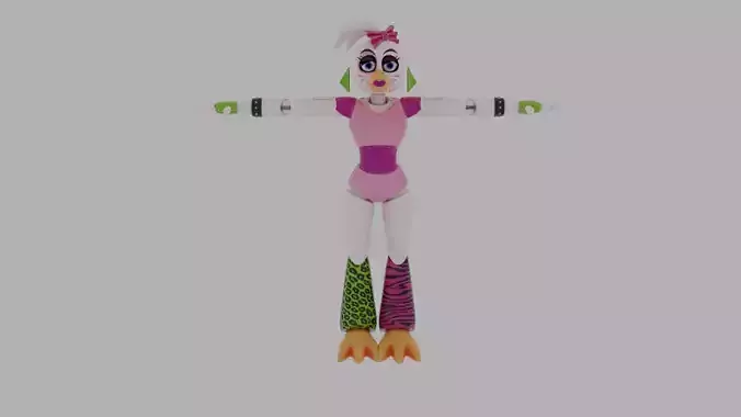 Glamrock Chica-FNAF Security Breach 3D model
