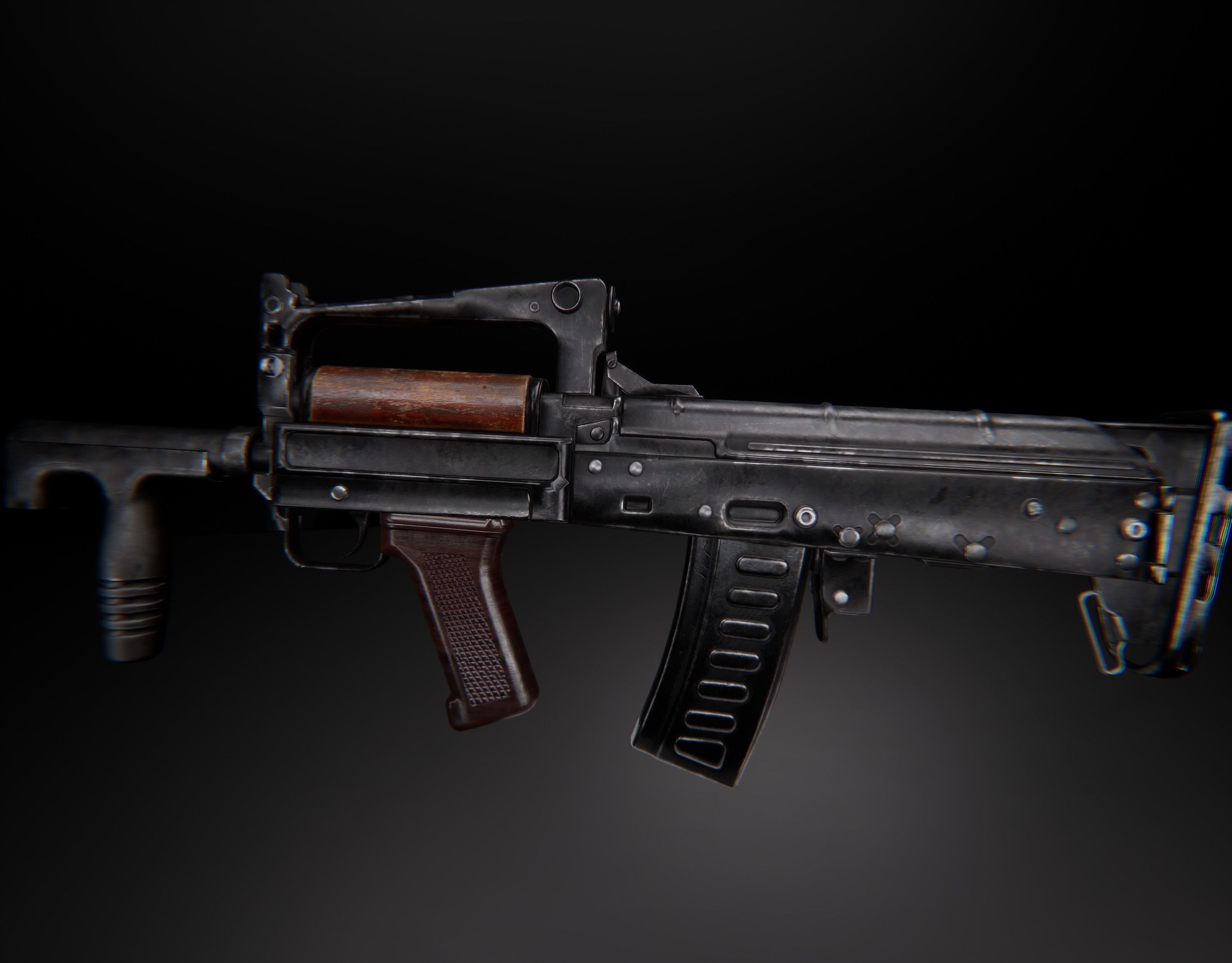 AAA GROZA Game Ready PBR Low-poly 3D model_10