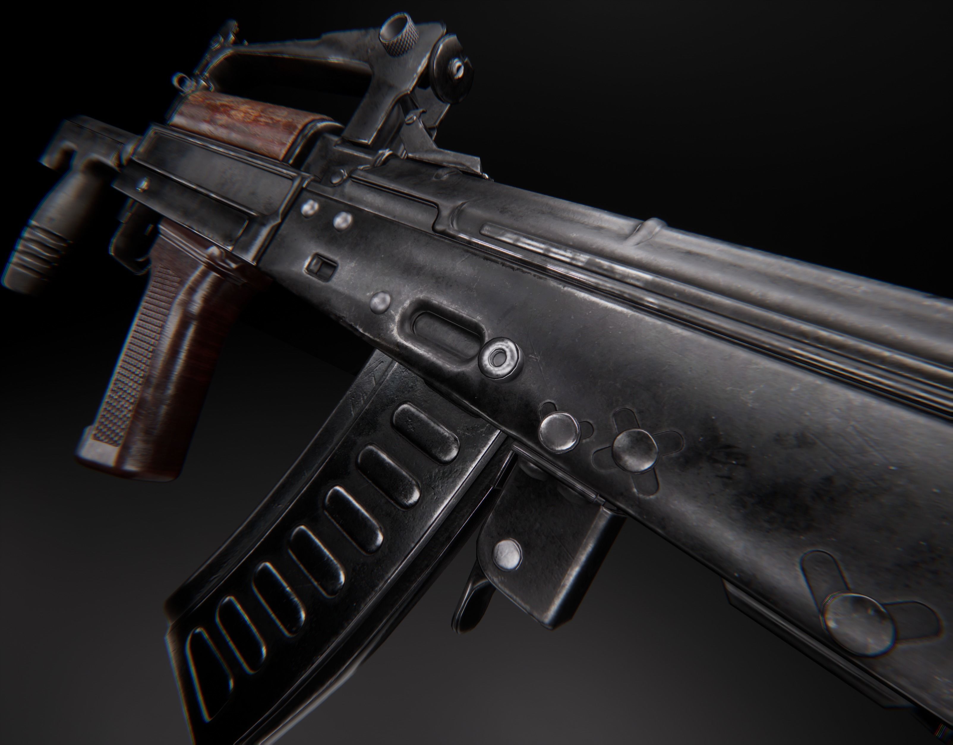 AAA GROZA Game Ready PBR Low-poly 3D model_13