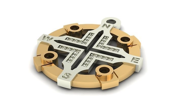 Compass pendant-DIJE BRUJULA REF BRU 006 3D model
