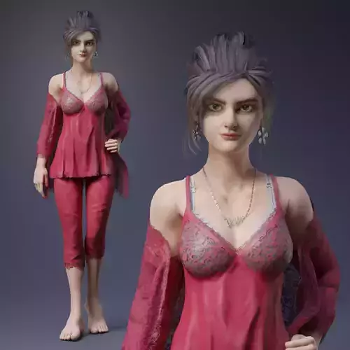 Mili 3D character Free low-poly 3D model