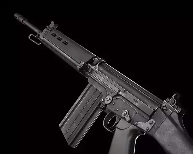 AAA FN FAL Game Ready PBR Low-poly 3D model