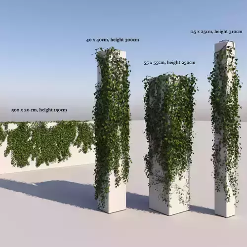 Realistic High Poly Hanging Ivy 3D model