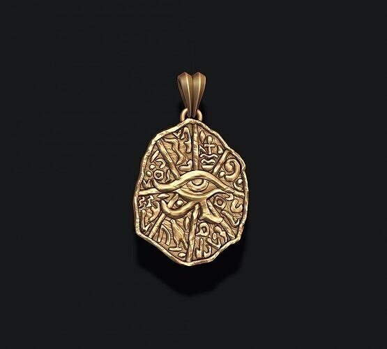 egyptian hieroglyphics pendant 3D print model