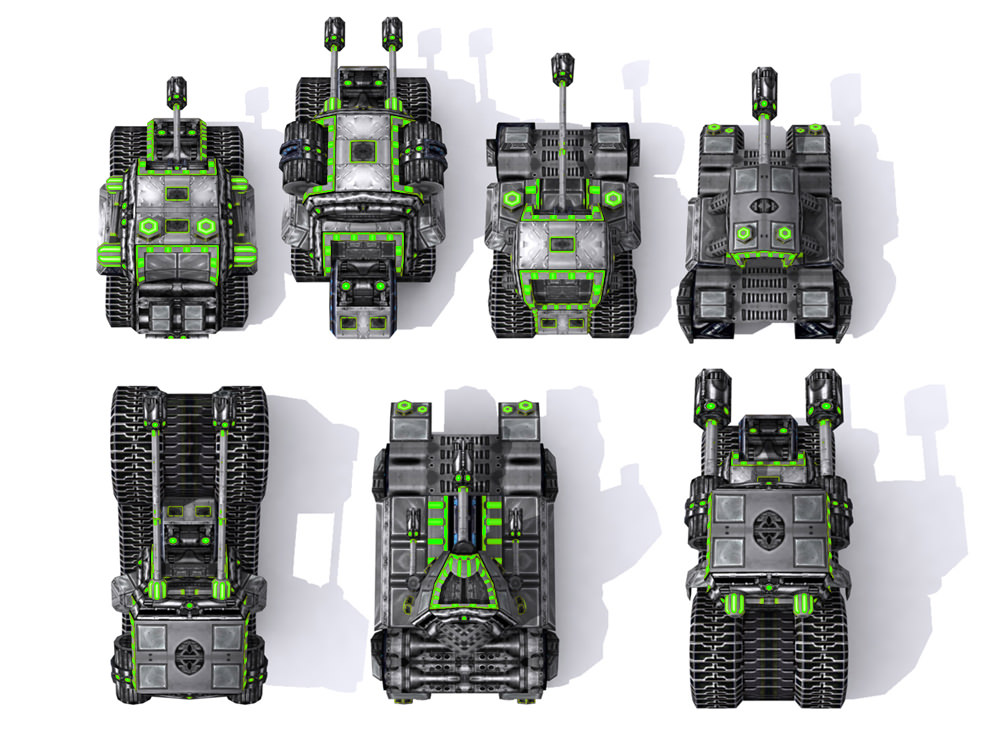 Future combat vehicle collection Low-poly 3D model_4