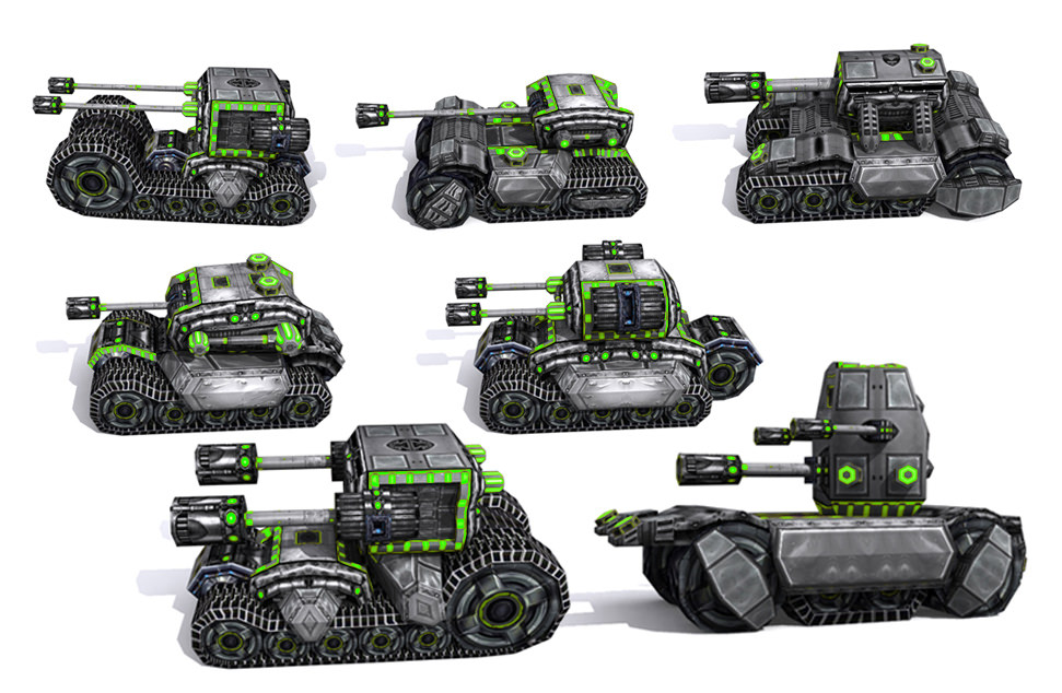 Future combat vehicle collection Low-poly 3D model_5