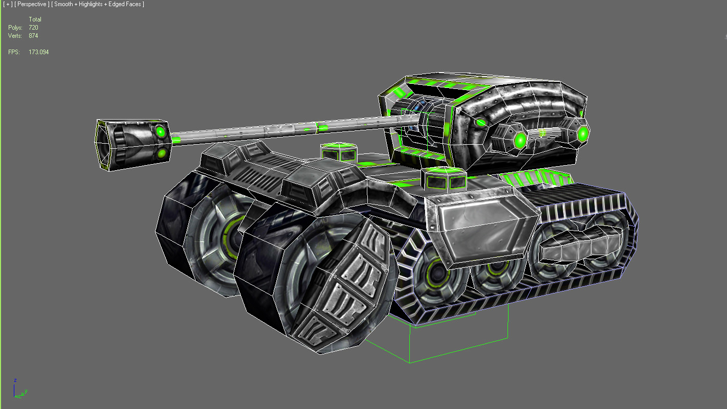 Future combat vehicle collection Low-poly 3D model_72