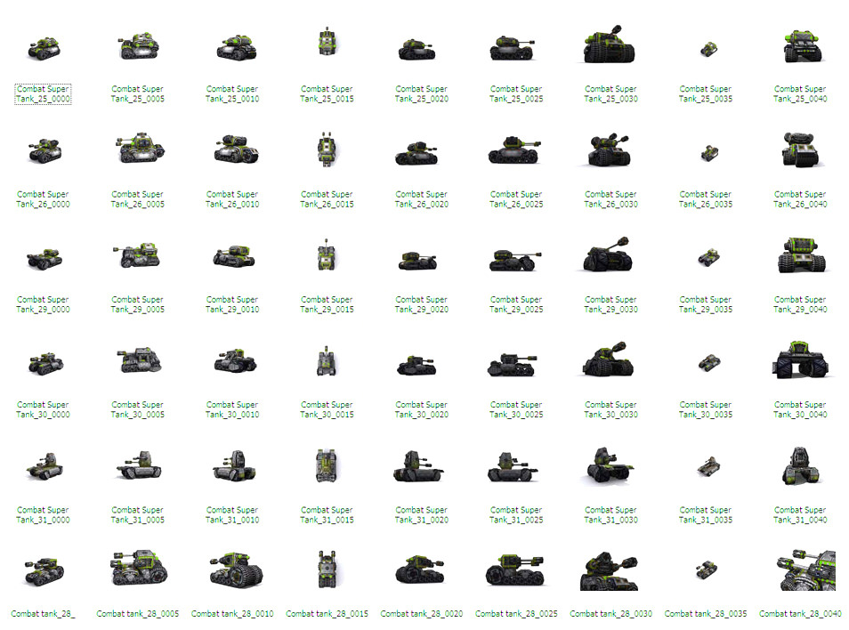 Future combat vehicle collection Low-poly 3D model_3