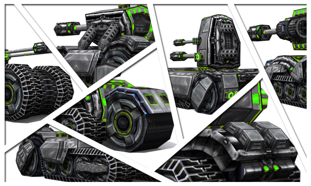 Future combat vehicle collection Low-poly 3D model_2