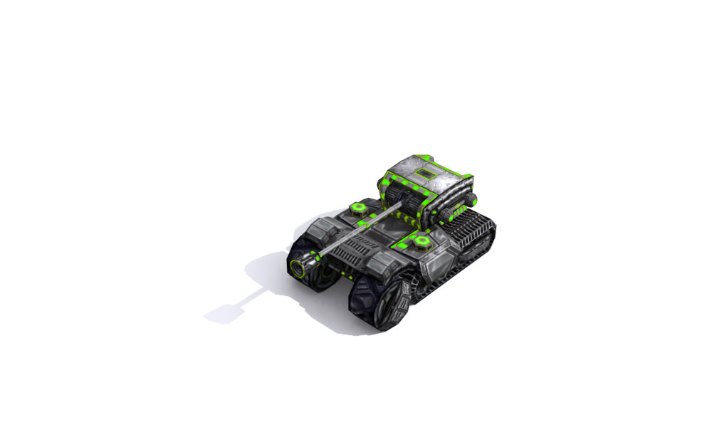 Future combat vehicle collection Low-poly 3D model_29