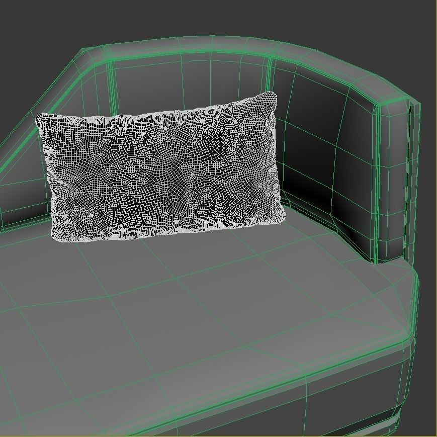 SITIA PERGY Vis a vis two seater fabric sofa 3D model_8