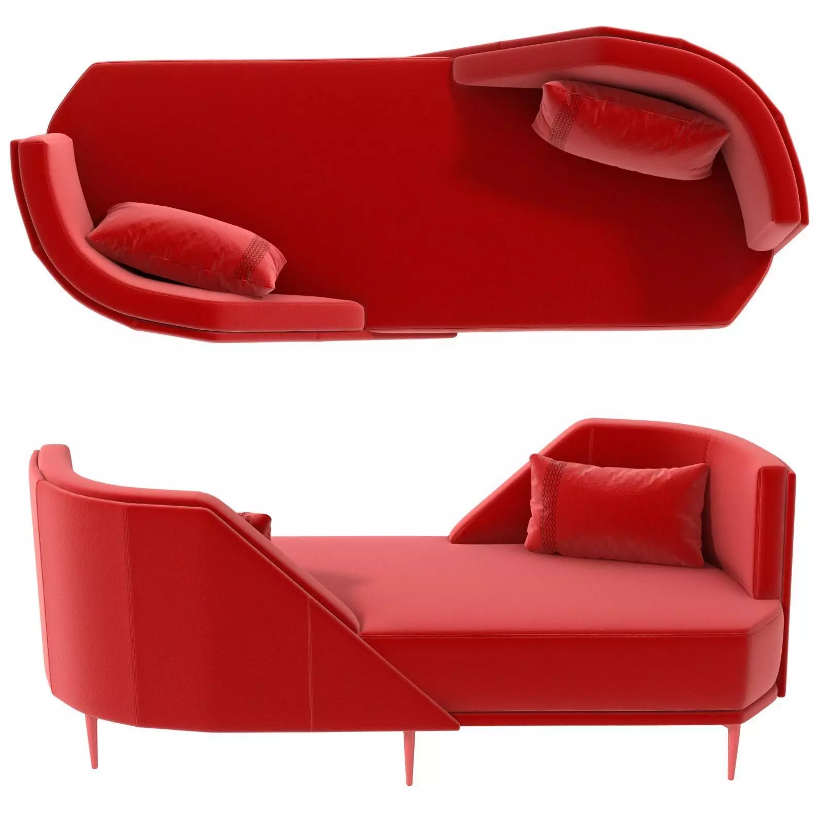 SITIA PERGY Vis a vis two seater fabric sofa 3D model_0