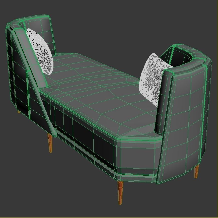 SITIA PERGY Vis a vis two seater fabric sofa 3D model_7