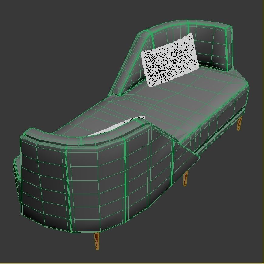 SITIA PERGY Vis a vis two seater fabric sofa 3D model_6