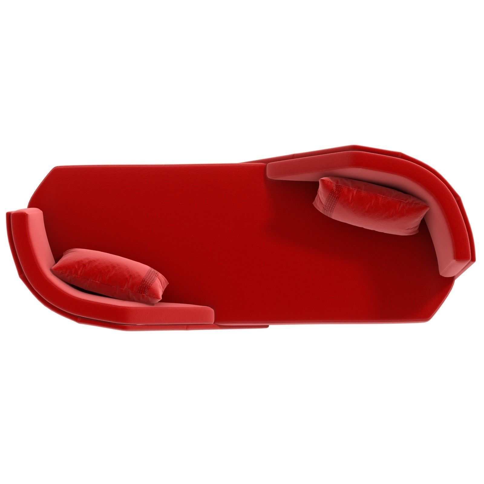 SITIA PERGY Vis a vis two seater fabric sofa 3D model_1