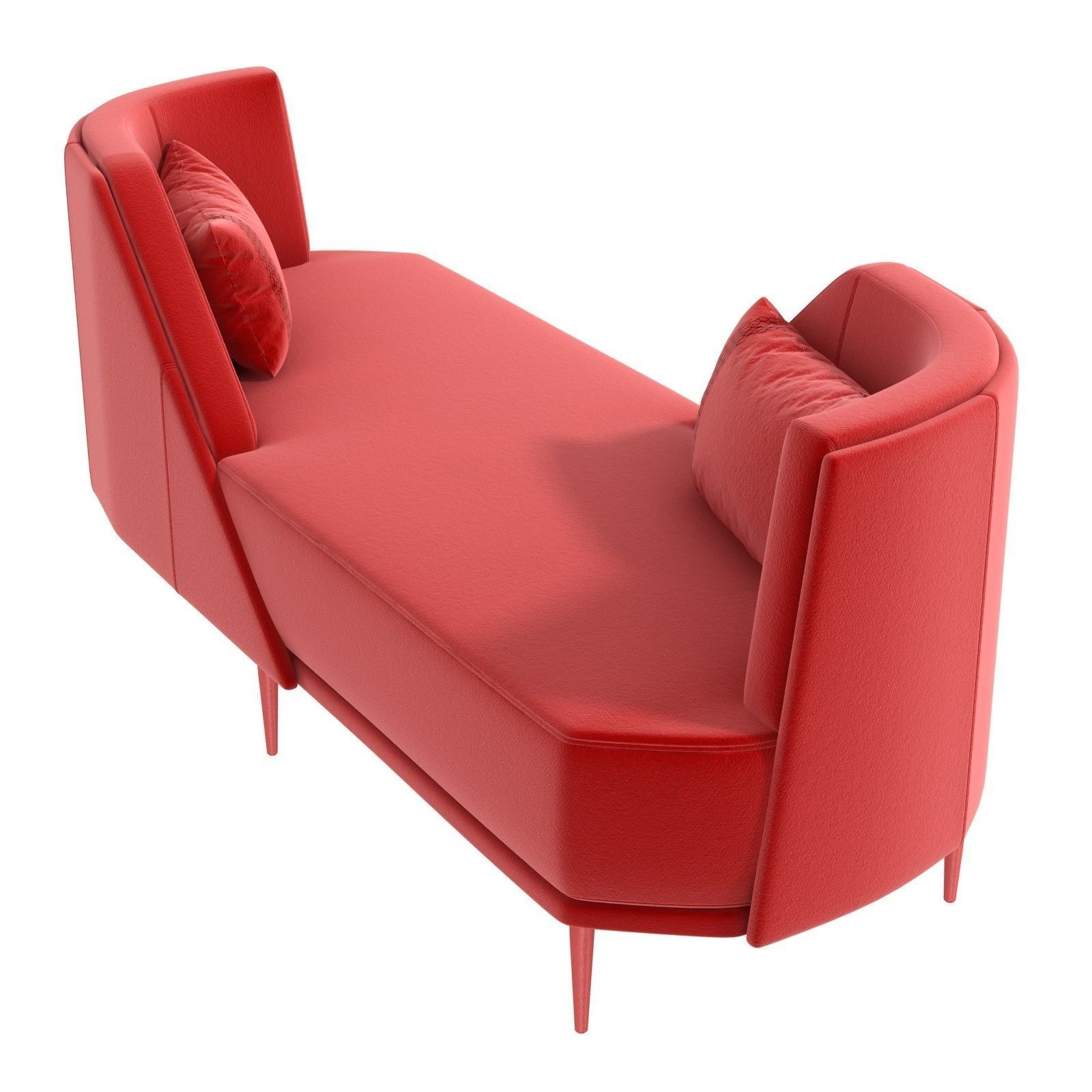 SITIA PERGY Vis a vis two seater fabric sofa 3D model_3