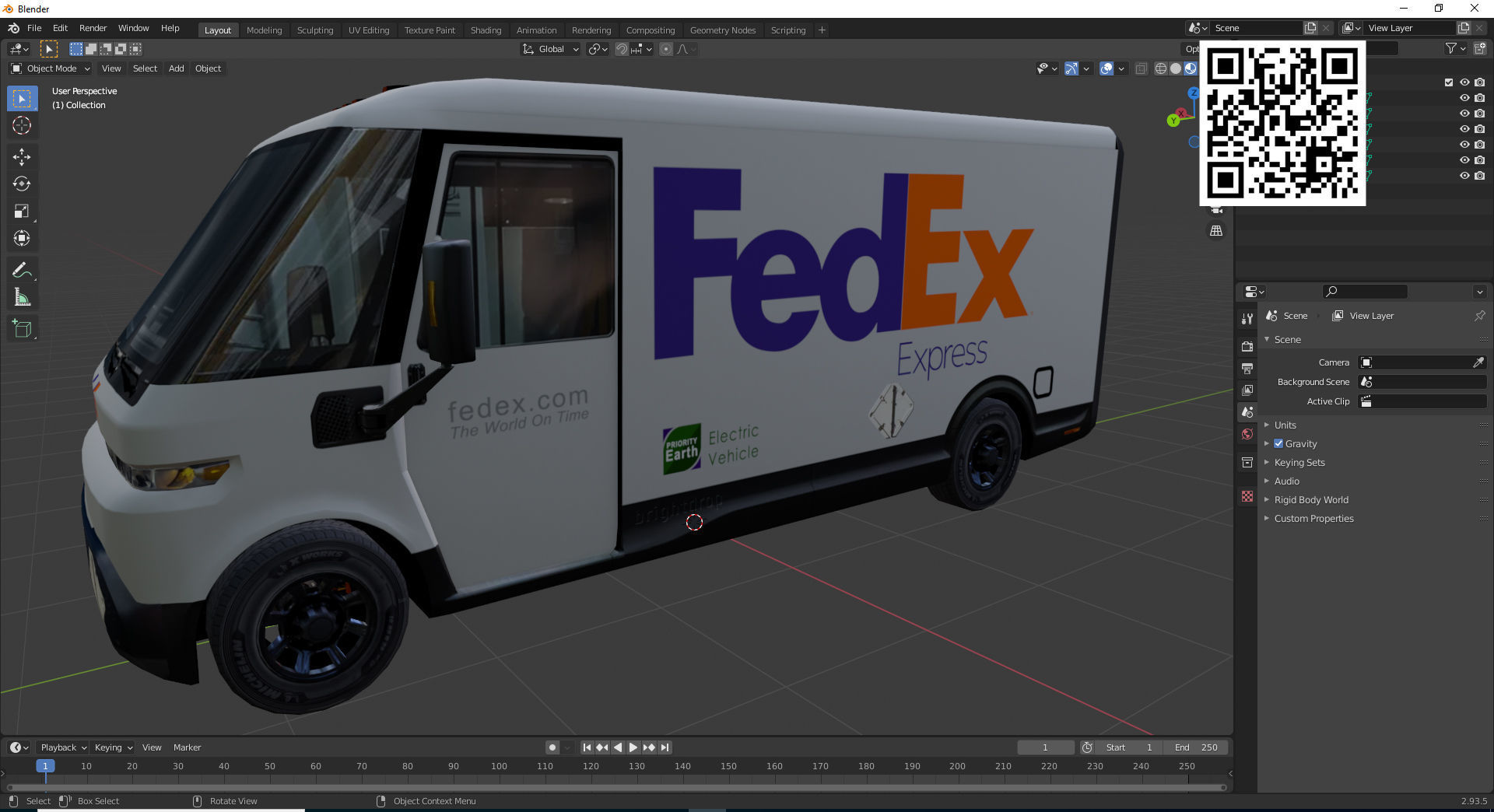 BrightDrop EV600 Low-poly 3D model_12