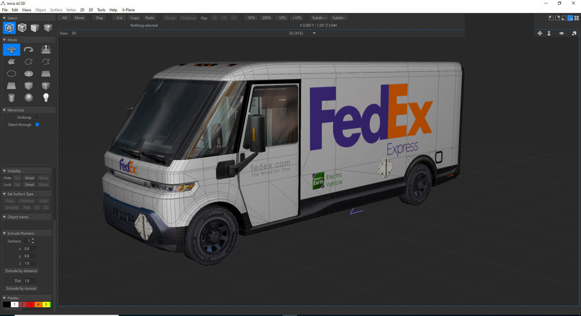 BrightDrop EV600 Low-poly 3D model_13