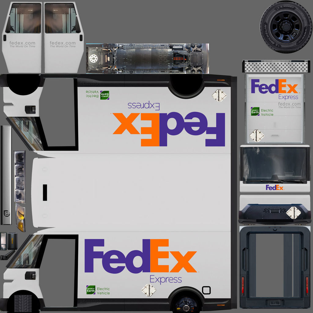 BrightDrop EV600 Low-poly 3D model_14