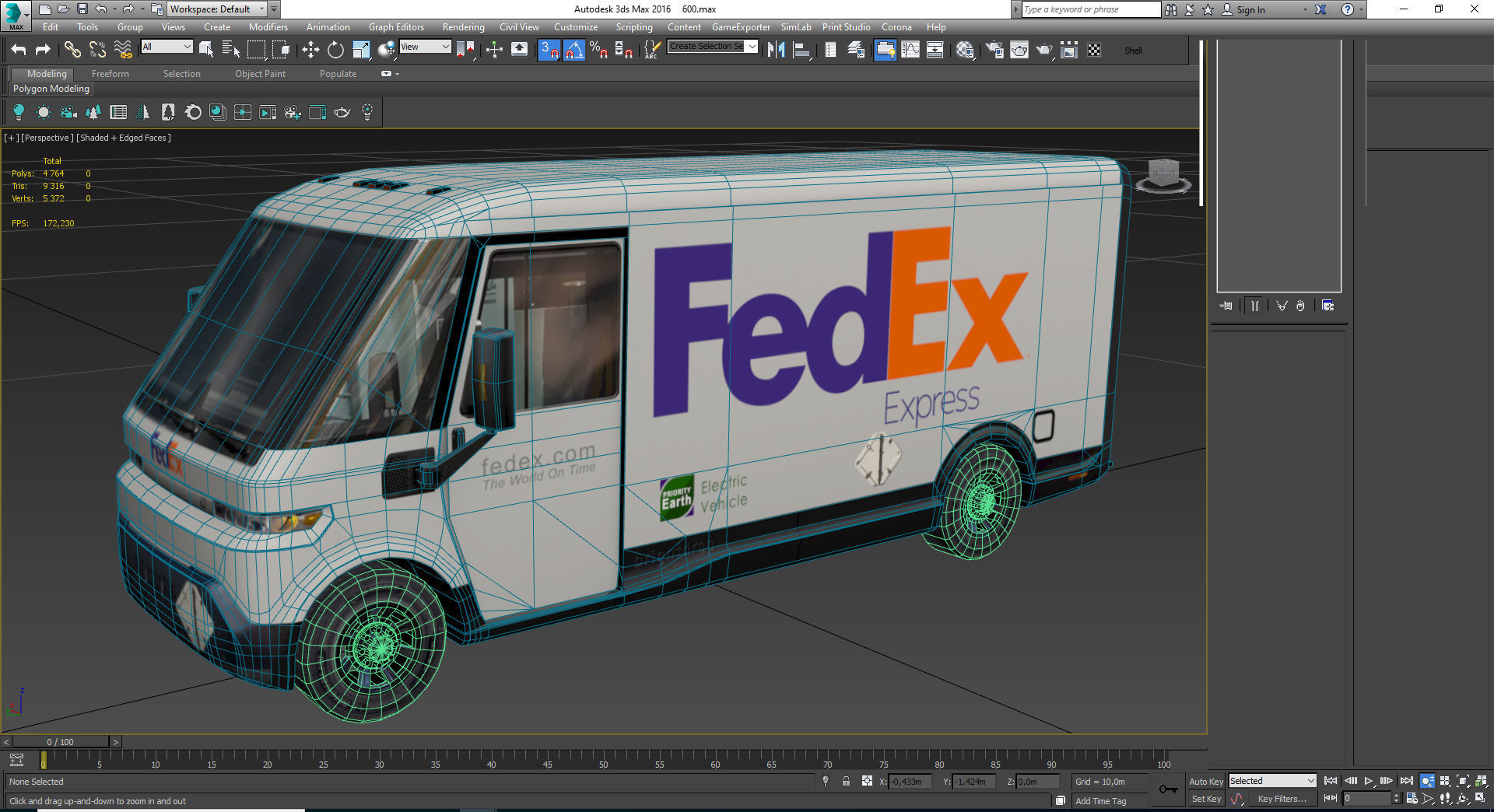 BrightDrop EV600 Low-poly 3D model_11