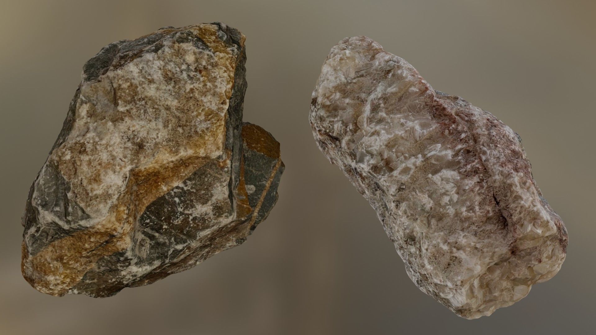 Mixed Rock Collection 001 Low-poly 3D model_2