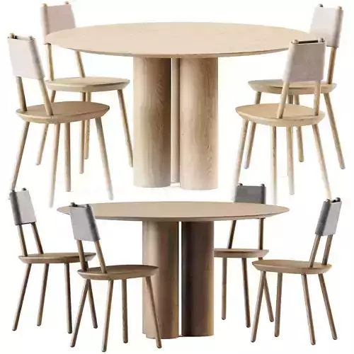 Hommage Grande Table by Artilleriet and Naive Chair by EMKO