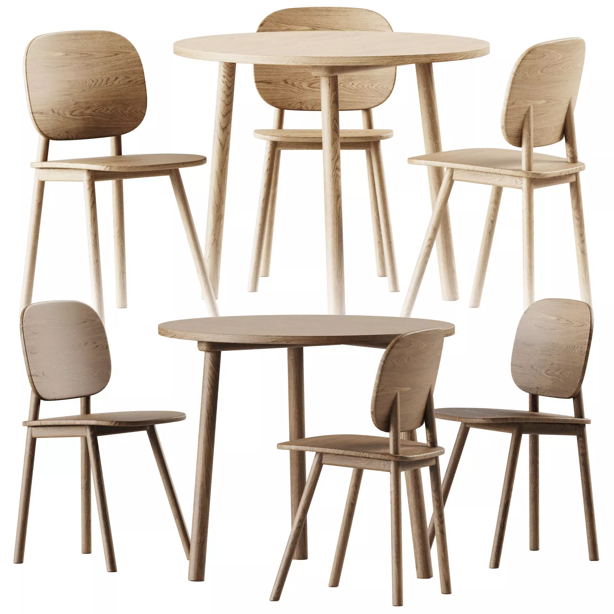 Paddle Chair and Table by Cruso 3D model_0