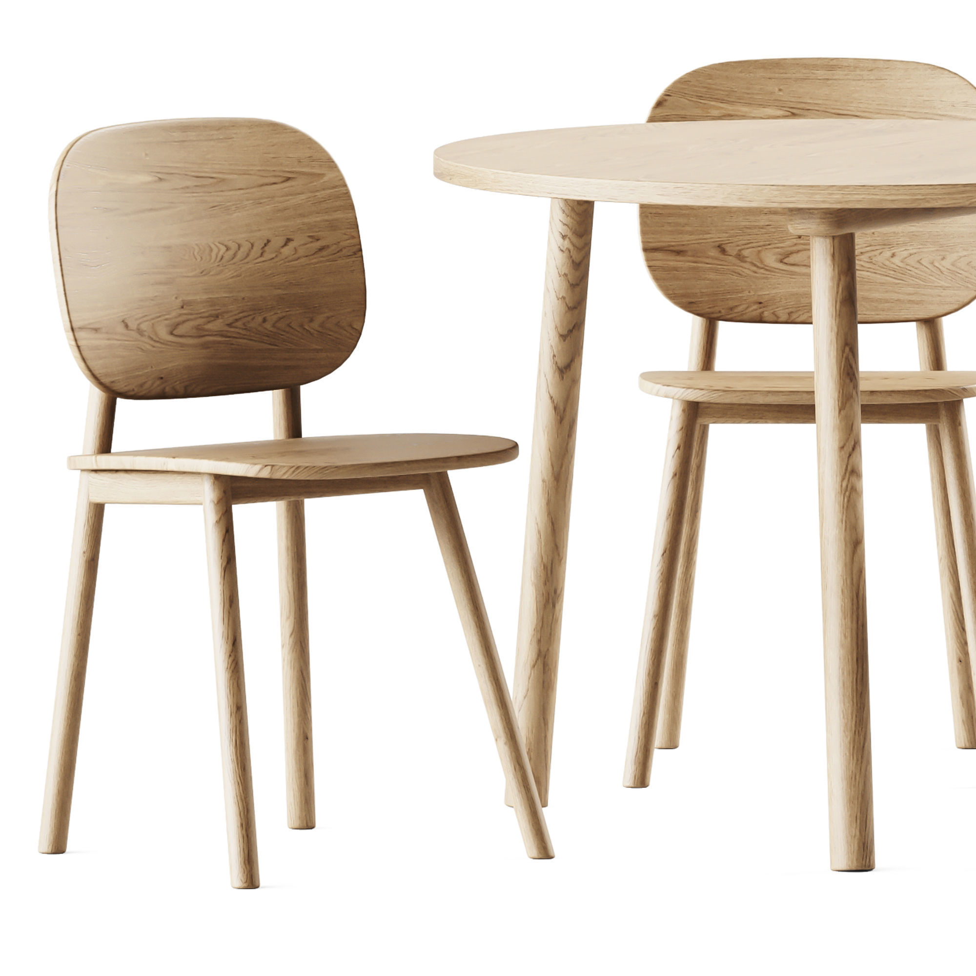 Paddle Chair and Table by Cruso 3D model_1