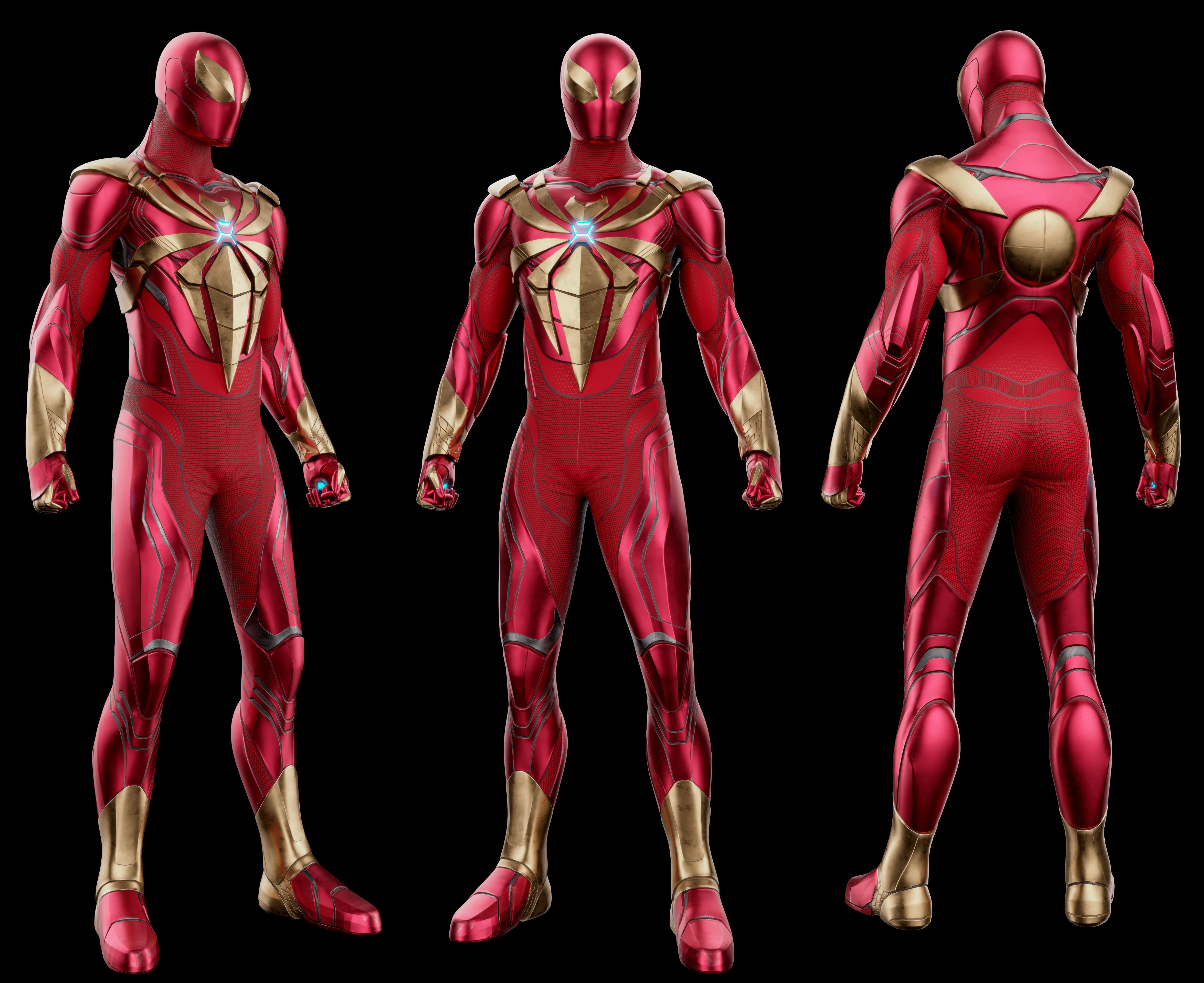 FanArt IronSpider Classic Suit Ps4 3D model Low-poly 3D model_1