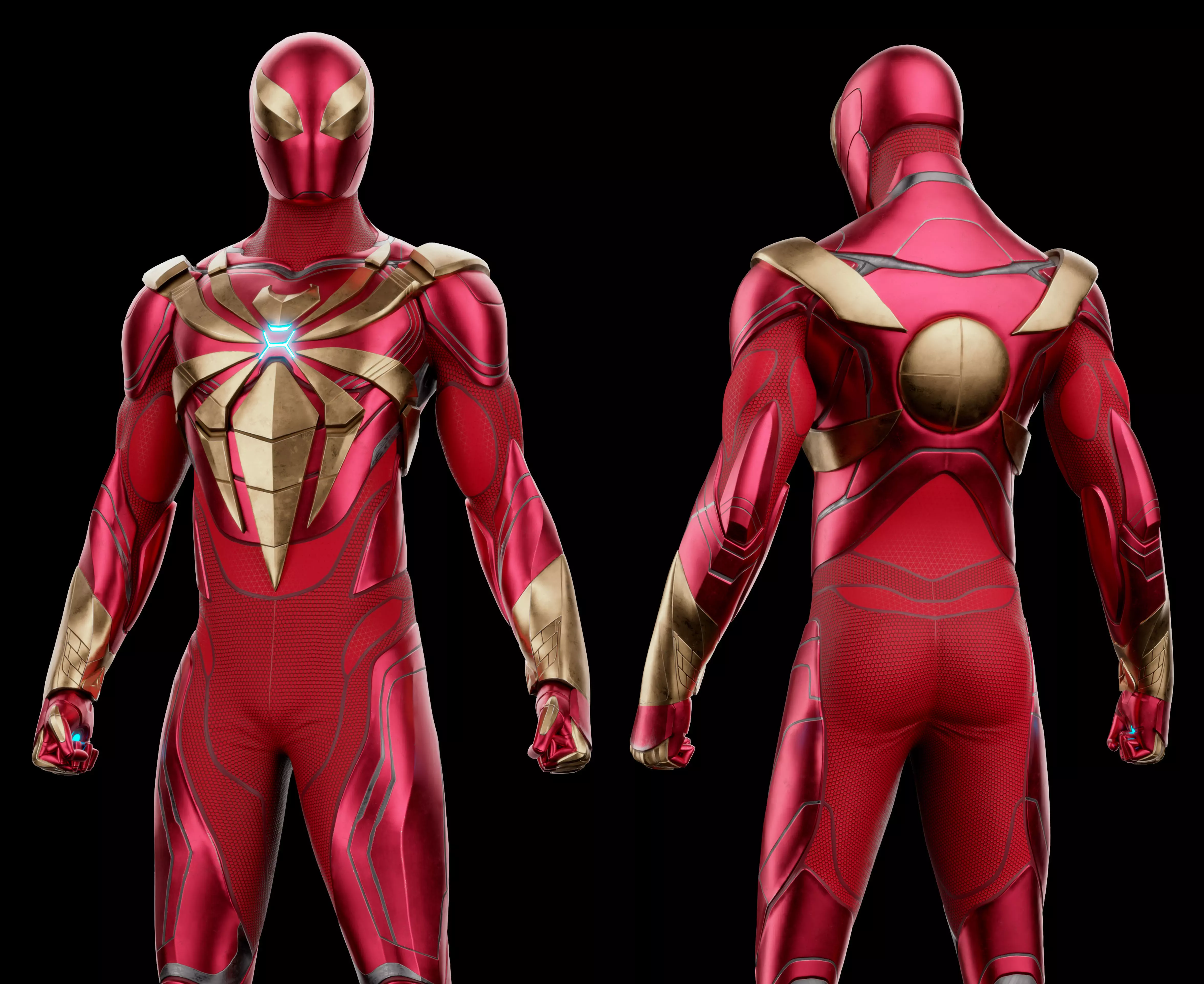 FanArt IronSpider Classic Suit Ps4 3D model Low-poly 3D model_0