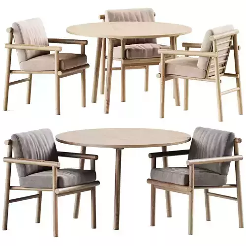 Paddle Table by Cruso and Ayana Chair by B B Italia 