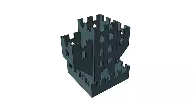 Pencil Holder Castle easy printable