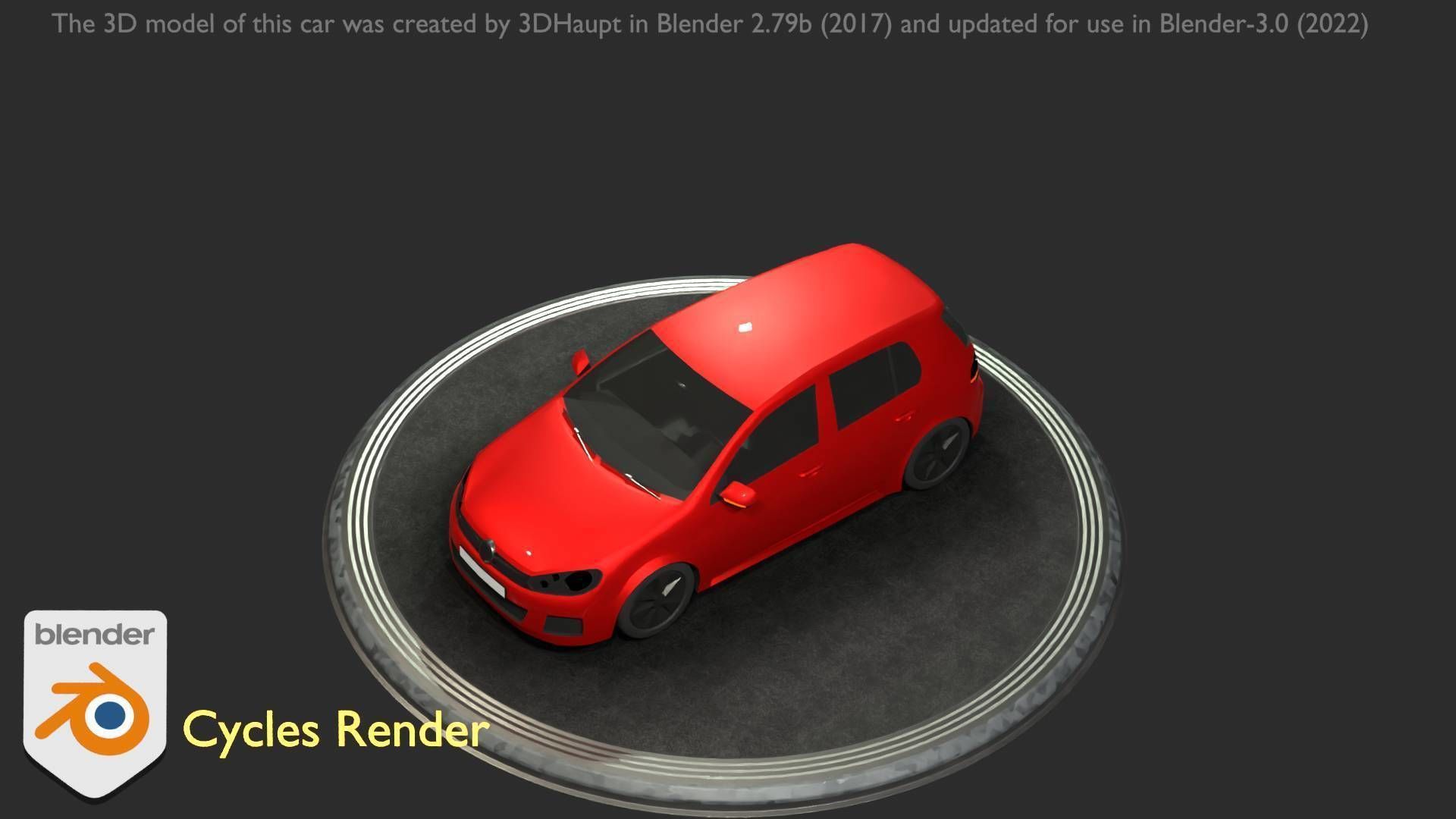 City Car 28 Compact Class Type-C Red Low-poly 3D model_85