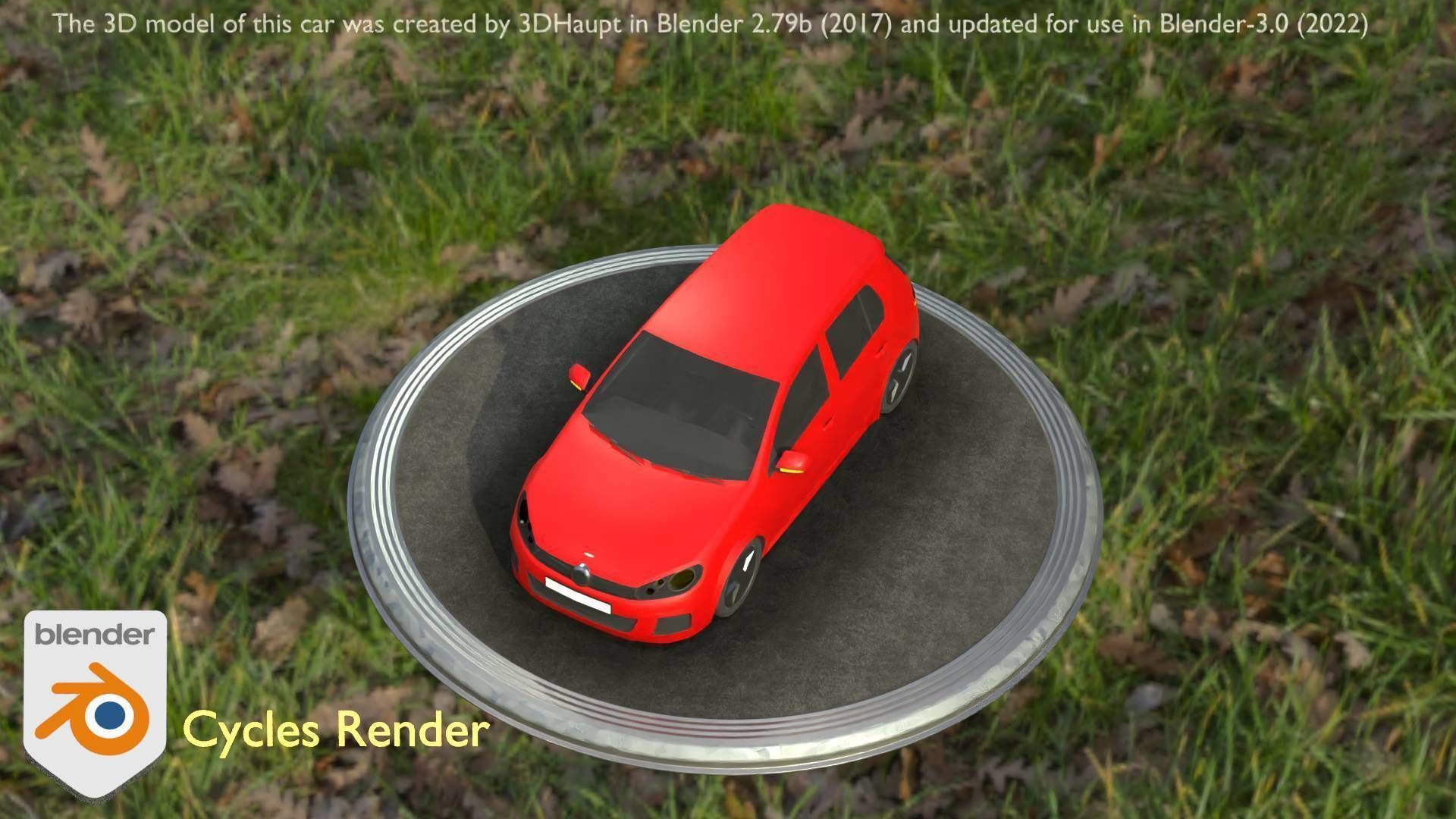 City Car 28 Compact Class Type-C Red Low-poly 3D model_46