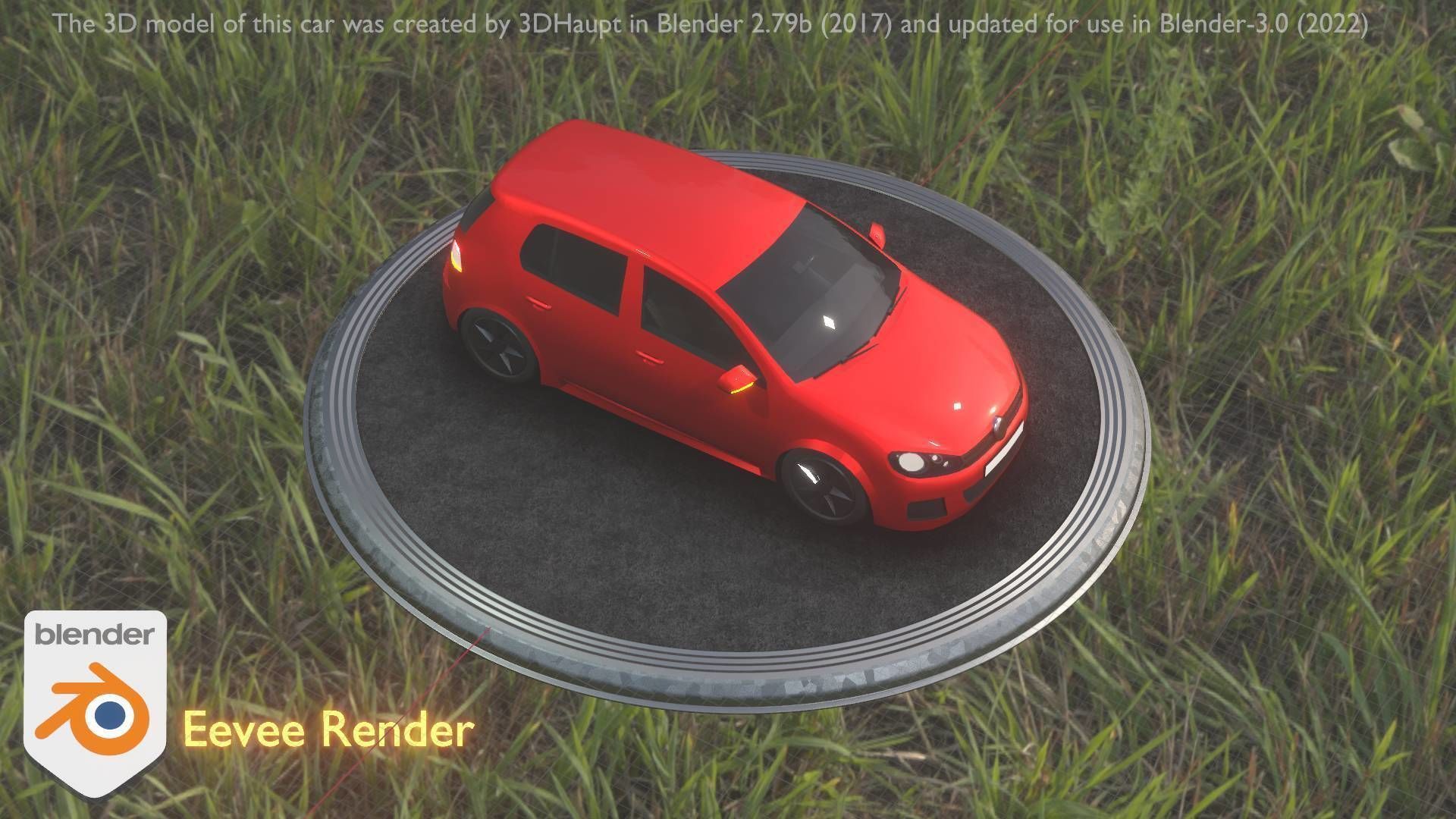 City Car 28 Compact Class Type-C Red Low-poly 3D model_82