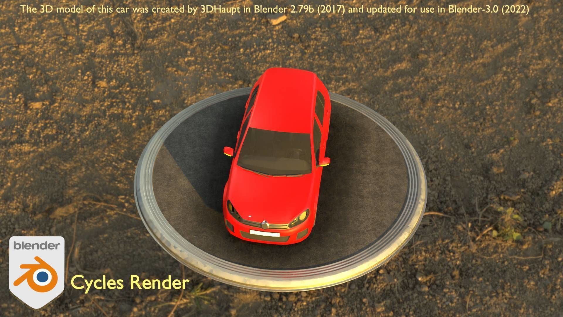 City Car 28 Compact Class Type-C Red Low-poly 3D model_84