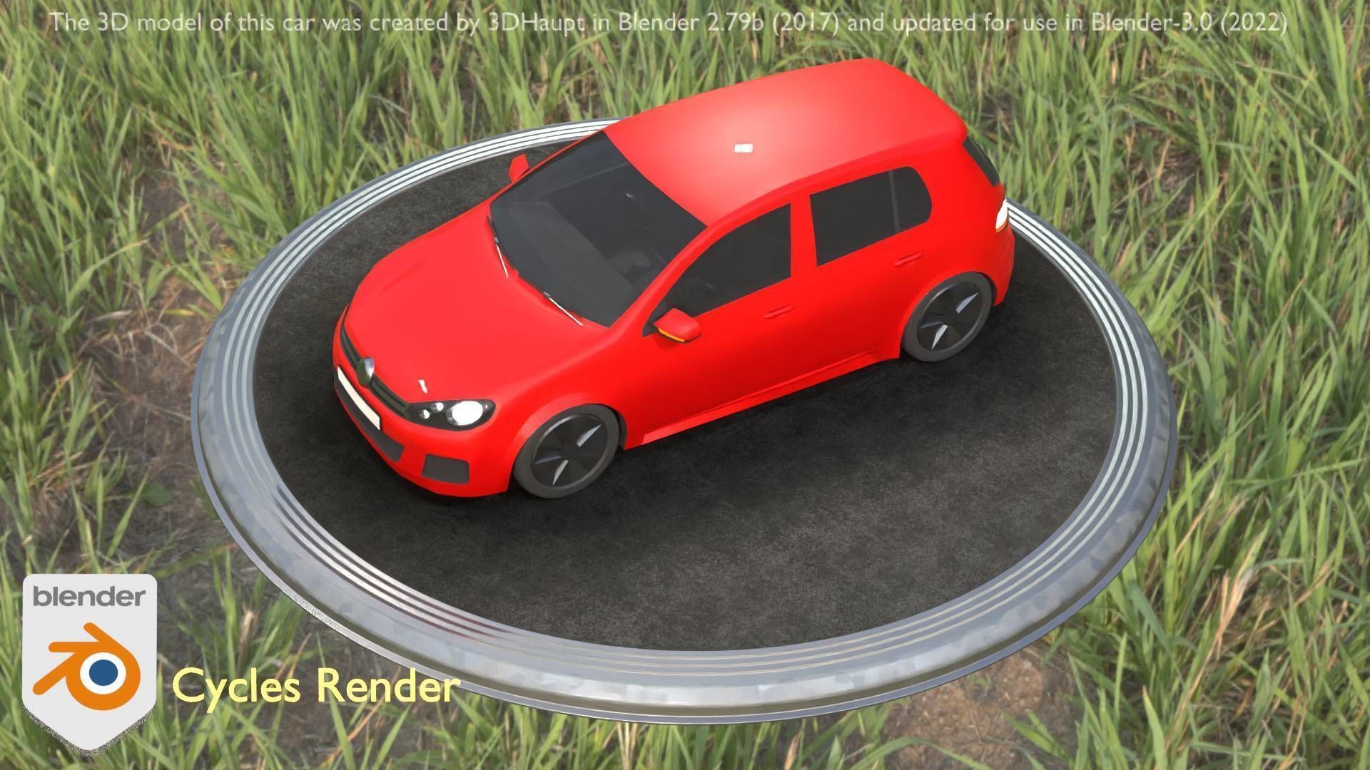 City Car 28 Compact Class Type-C Red Low-poly 3D model_72