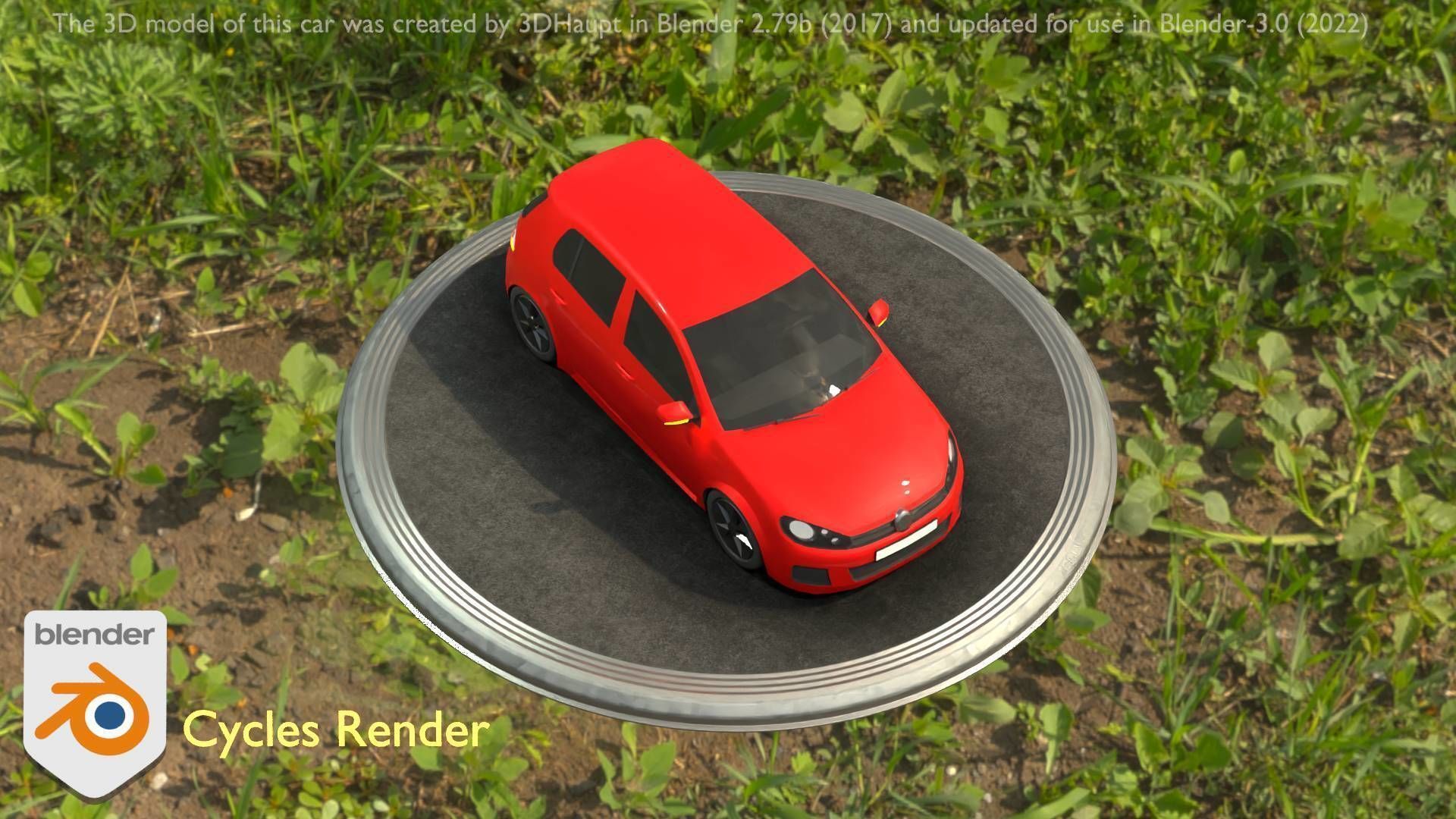 City Car 28 Compact Class Type-C Red Low-poly 3D model_11