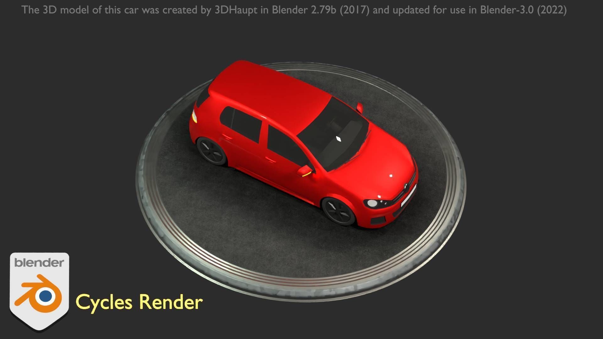 City Car 28 Compact Class Type-C Red Low-poly 3D model_42