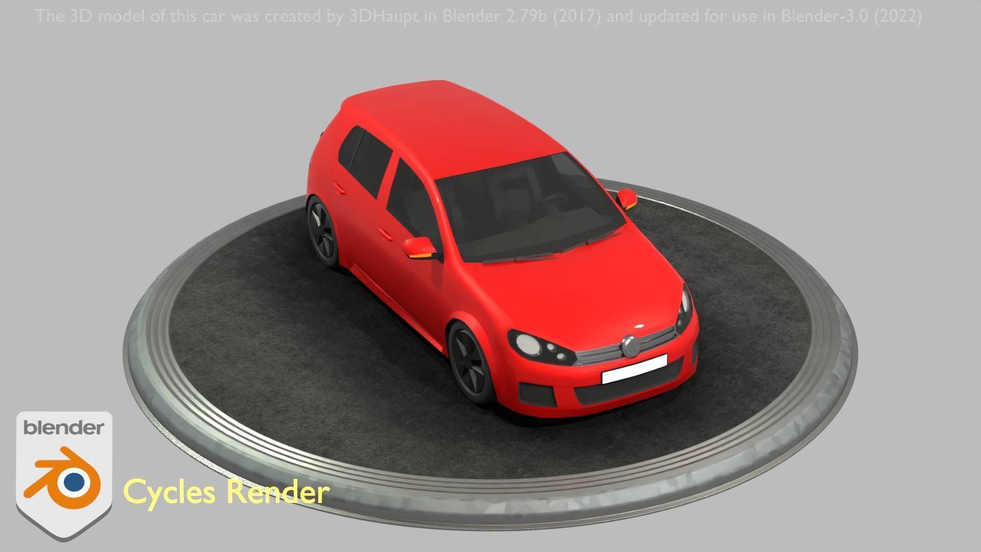 City Car 28 Compact Class Type-C Red Low-poly 3D model_68