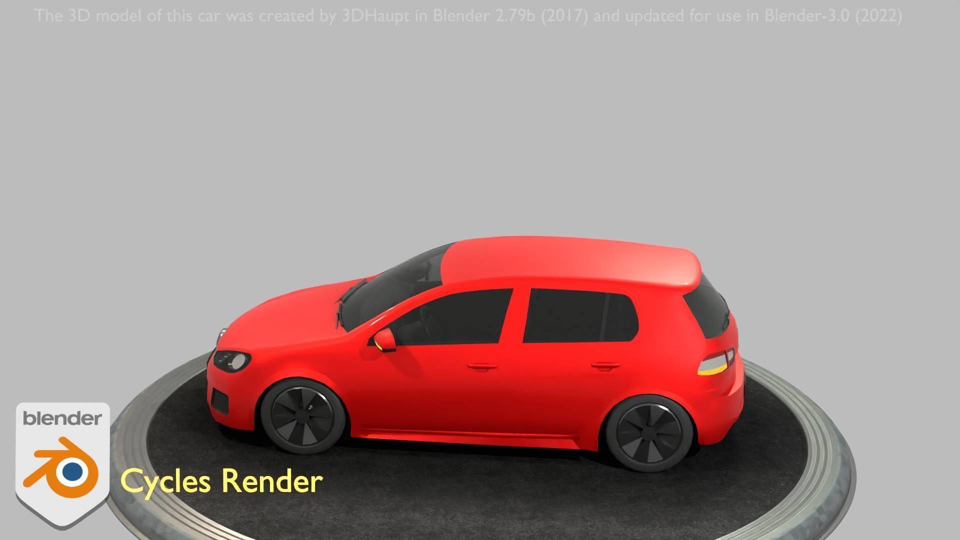 City Car 28 Compact Class Type-C Red Low-poly 3D model_87