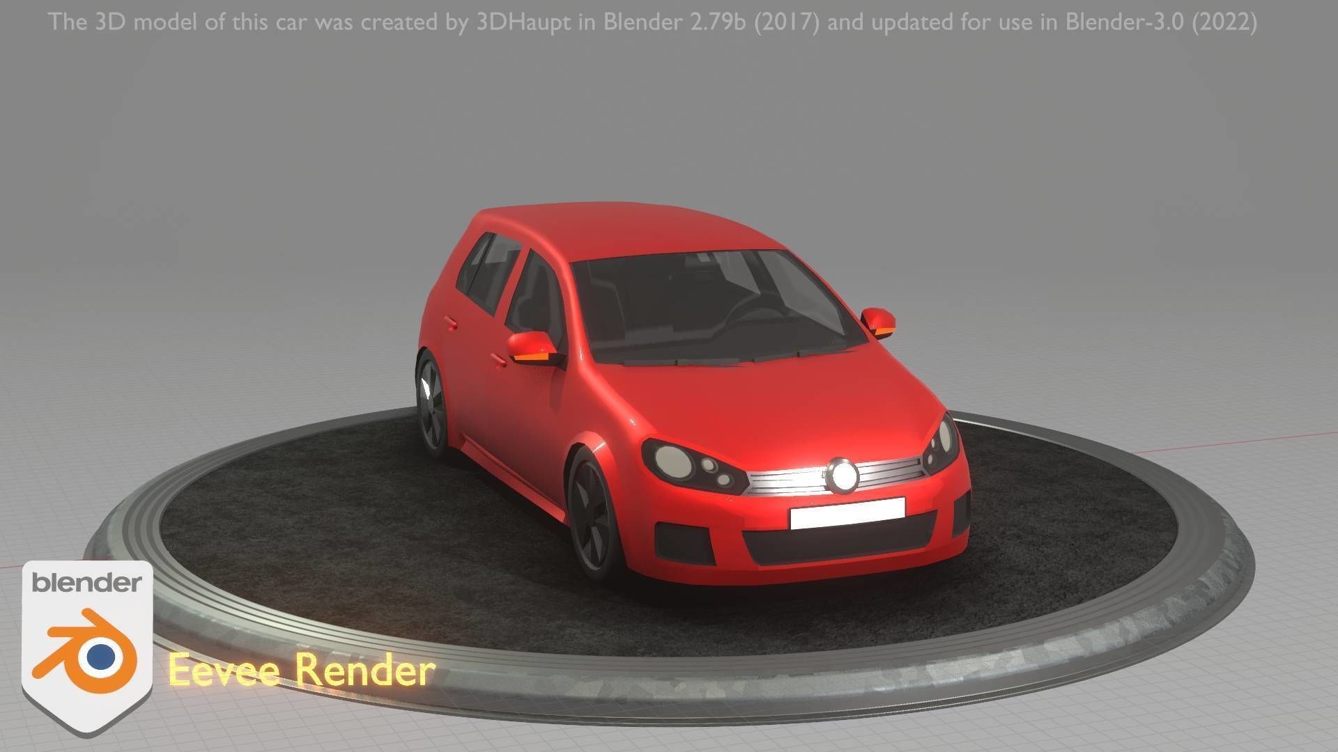 City Car 28 Compact Class Type-C Red Low-poly 3D model_13