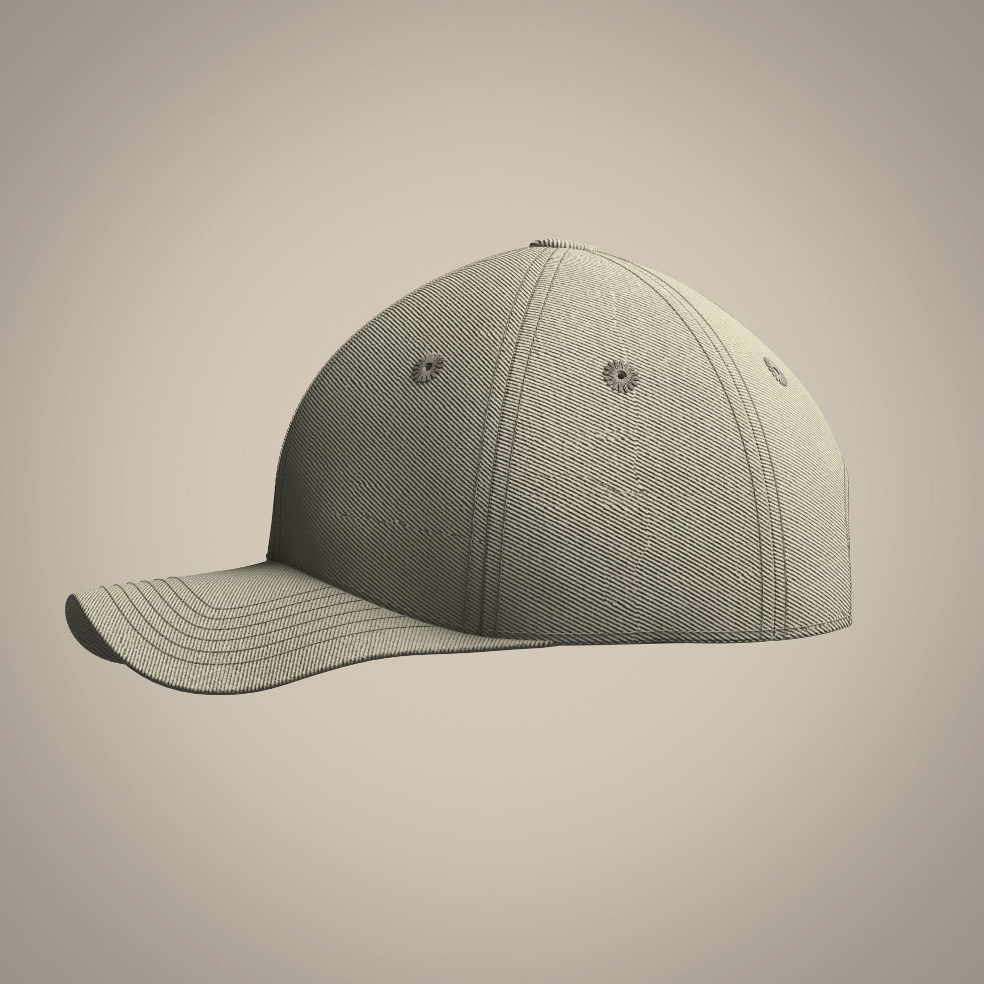 Baseball Cap 3D model_4