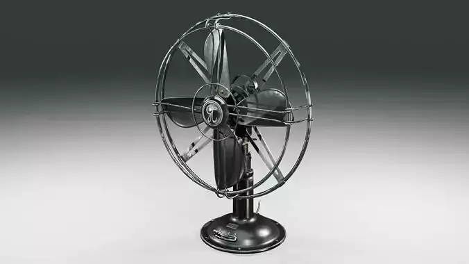 Old Fan Low-poly 3D model