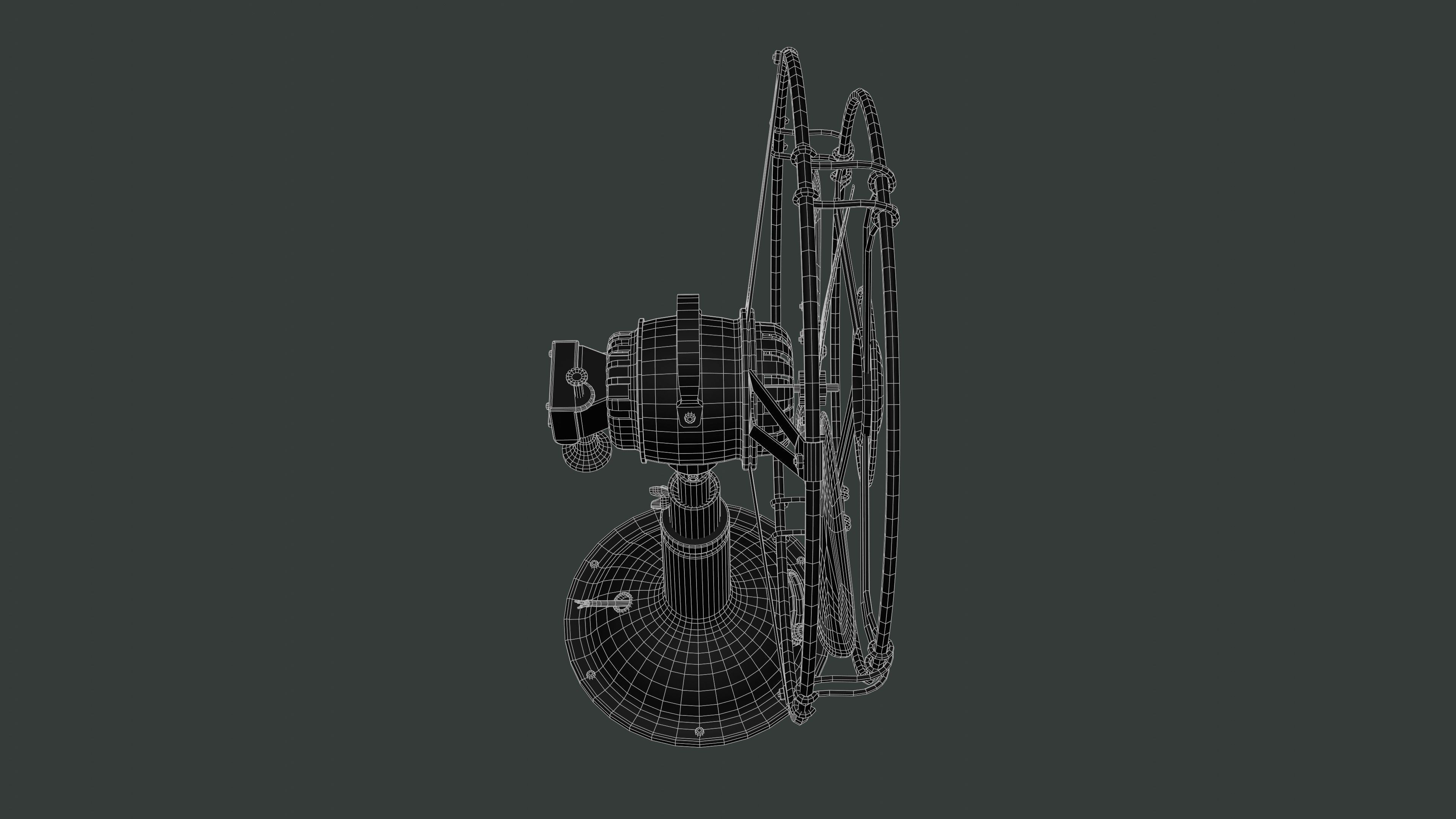 Old Fan Low-poly 3D model_21