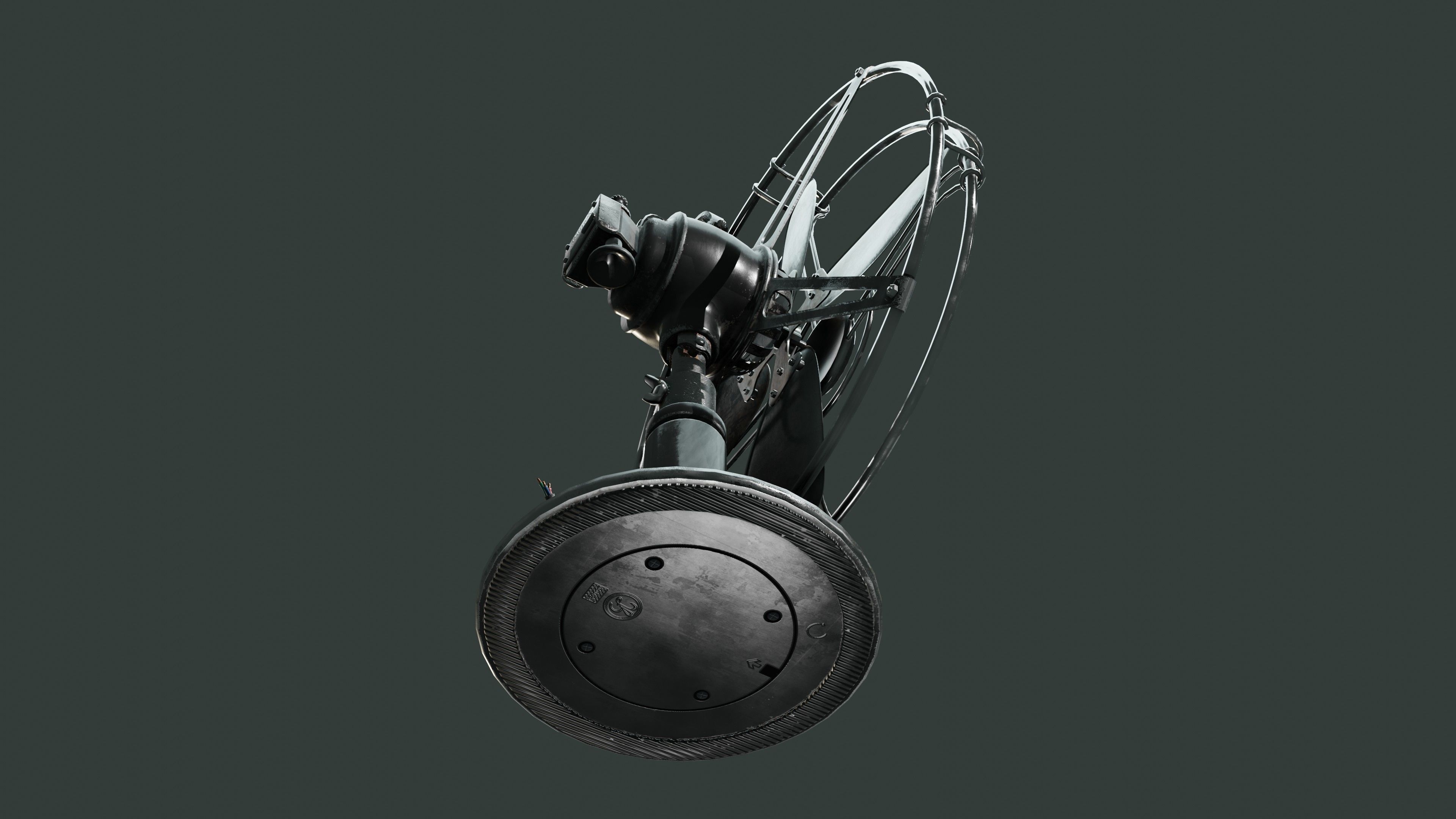 Old Fan Low-poly 3D model_7