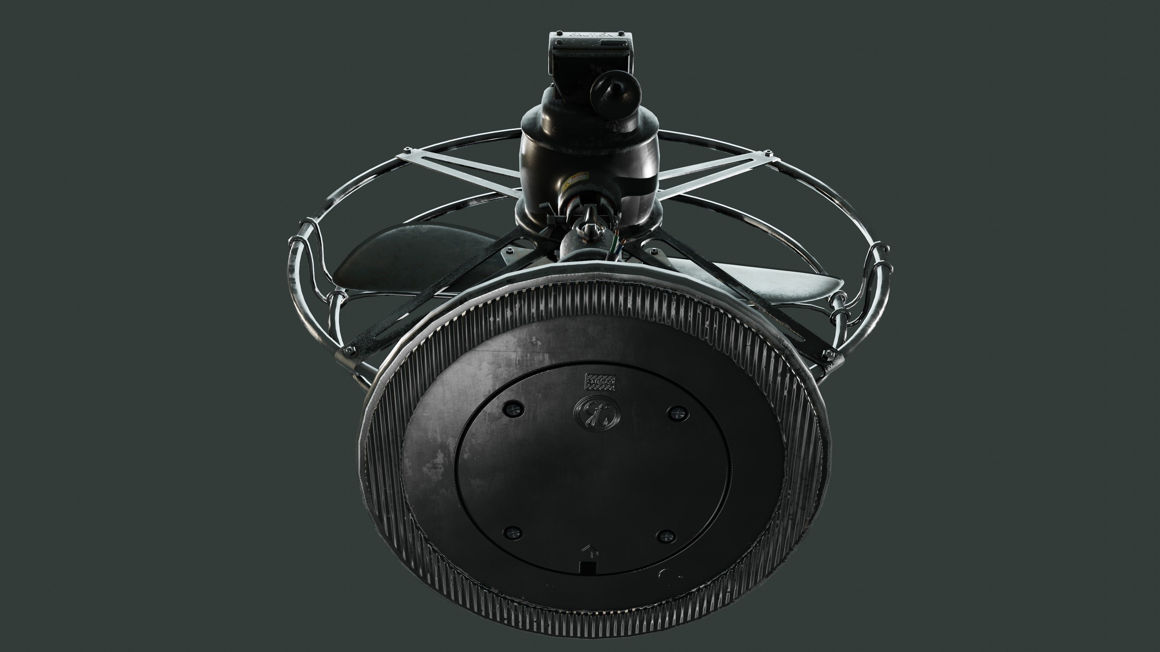 Old Fan Low-poly 3D model_8